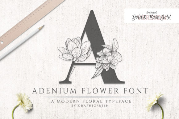 Adenium Flower Font Review: A Serif-Inspired Display Typeface for Small Business Branding