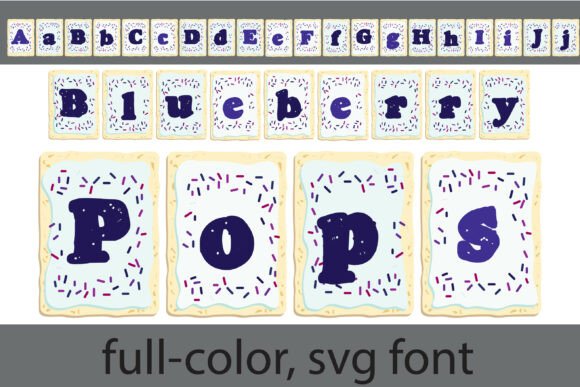 Blueberry Pops: A Bold Color Font for Marketing Visuals
