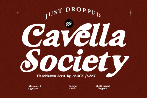 Cavella Society: A Hand-Drawn Serif Font for Modern Branding
