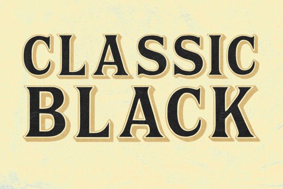 Classic Black Font: A Vintage Display Serif for Crafters