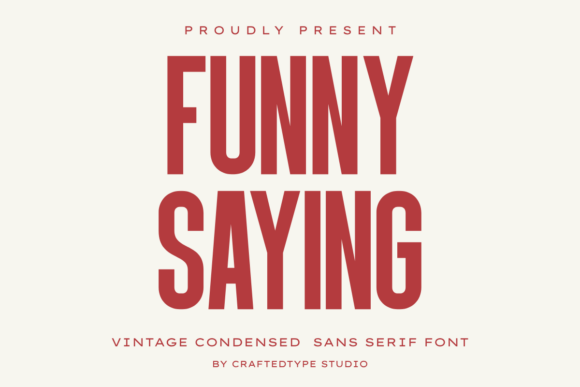 Funny Saying: A Bold Vintage Sans Serif Font for Brand Design