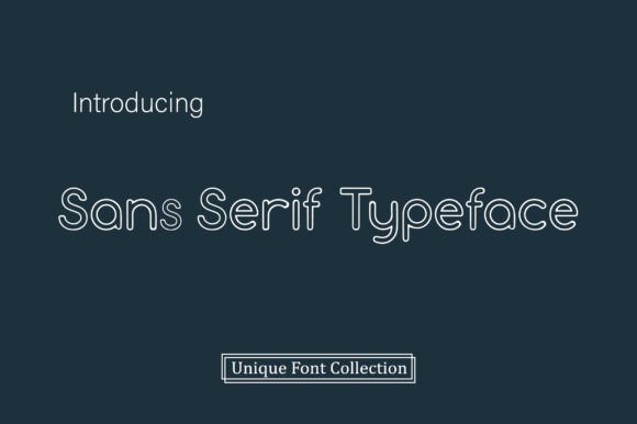 Sans Serif Typeface Outline for Handmade Product Labels and Packaging
