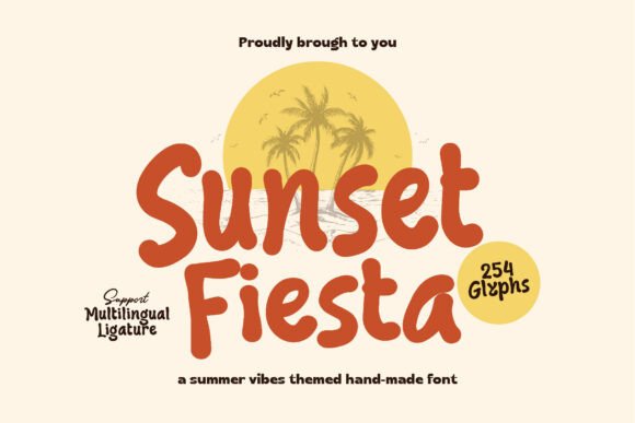 Sunset Fiesta: A Bold Display Font for Tropical Marketing